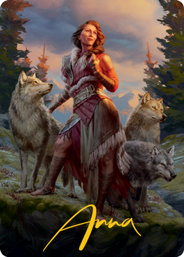 {A} Arlinn, the Pack's Hope 1 Art Card (Gold-Stamped Signature) [Innistrad: Midnight Hunt Art Series][GS AMID 001]