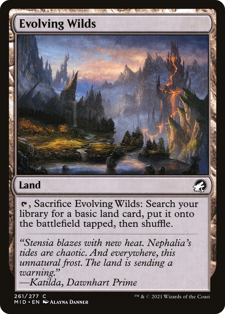 {C} Evolving Wilds [Innistrad: Midnight Hunt][MID 261]