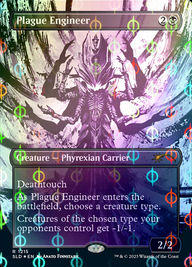 {R} Plague Engineer (Borderless Ichor Step-and-Compleat Foil) [Secret Lair Drop Series][SLD 1215]