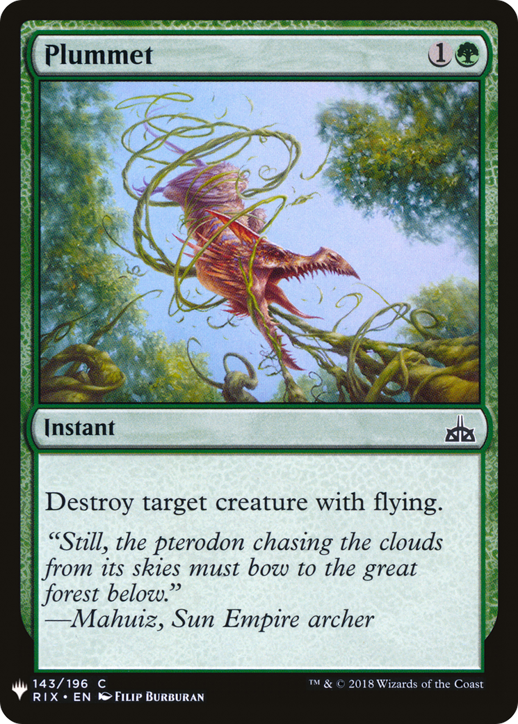 {C} Plummet [Mystery Booster][LS RIX 143]