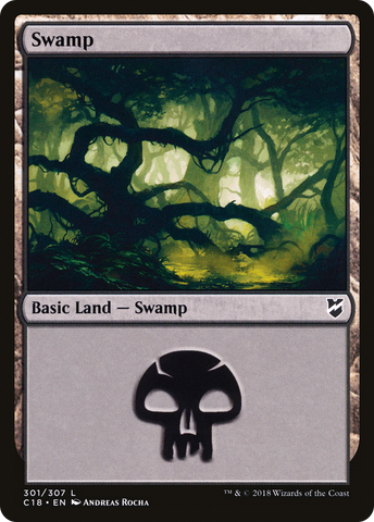 {B}[C18 301] Swamp (301) [Commander 2018]