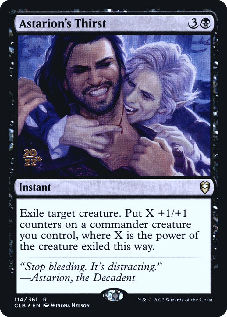 {R} Astarion's Thirst [Commander Legends: Battle for Baldur's Gate Prerelease Promos][PR CLB 114]