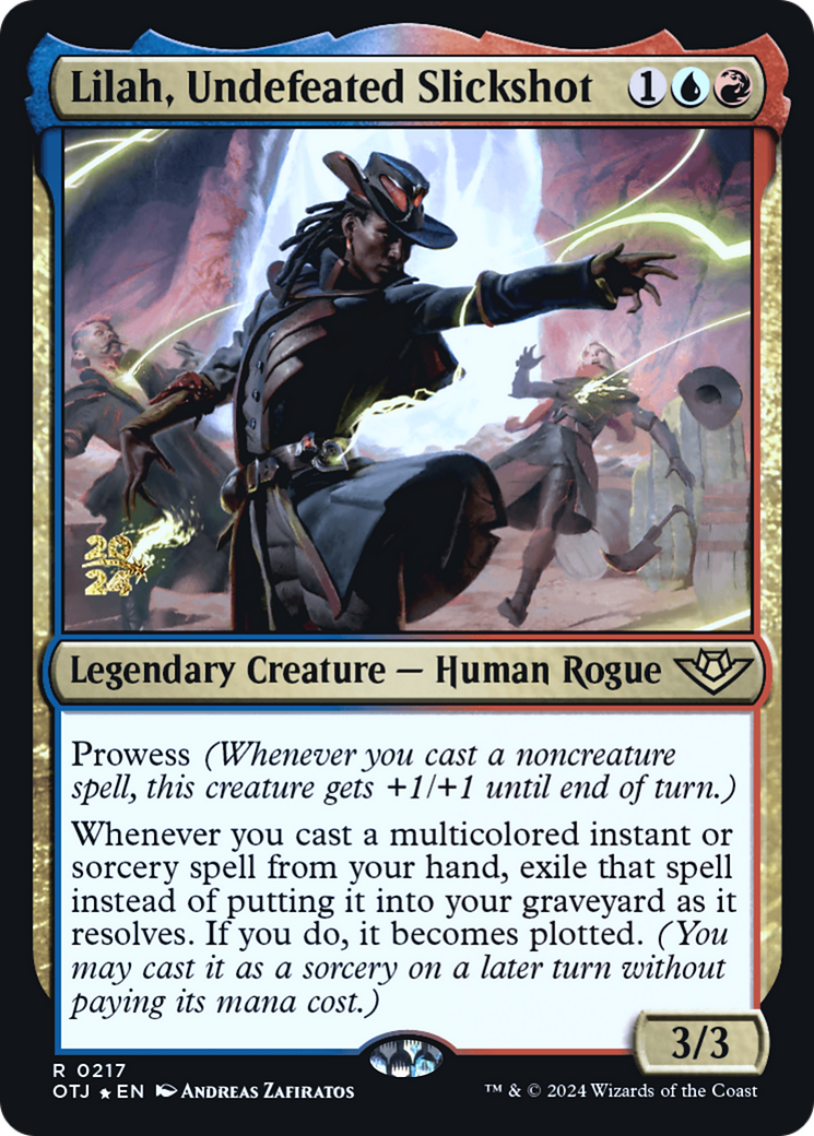 {@R} Lilah, Undefeated Slickshot [Outlaws of Thunder Junction Prerelease Promos][PR OTJ 217]