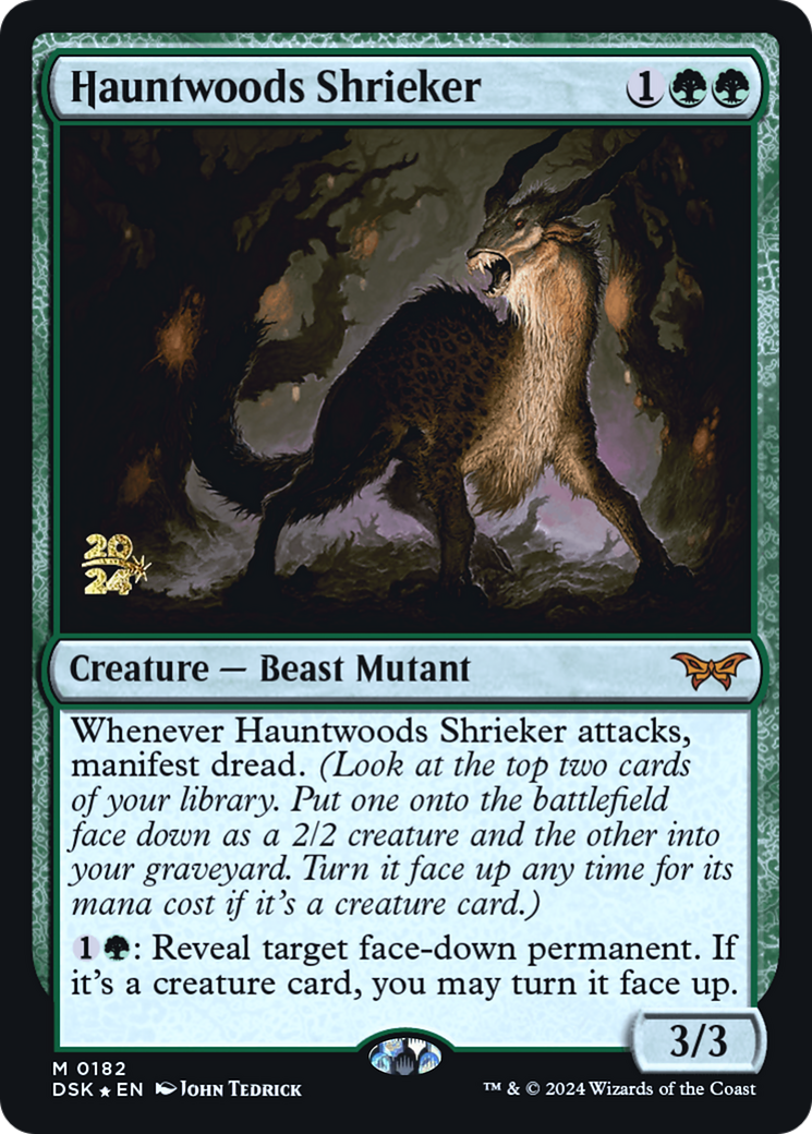 {@R} Hauntwoods Shrieker [Duskmourn: House of Horror Prerelease Promos][PR DSK 182]