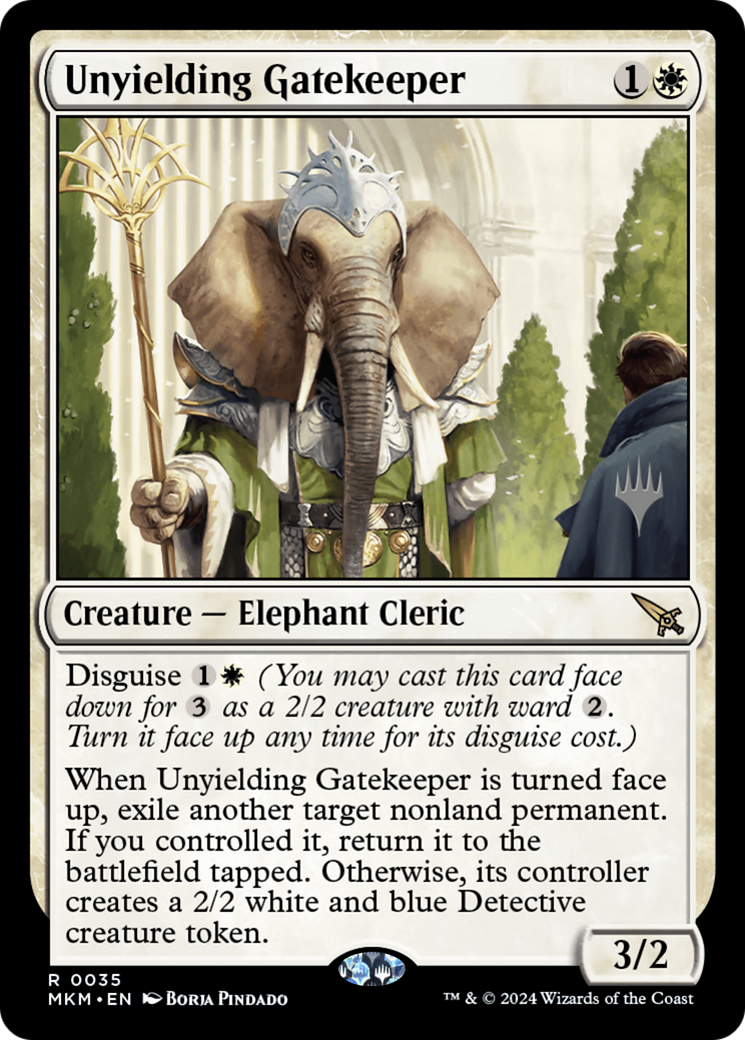 {R} Unyielding Gatekeeper (Promo Pack) [Murders at Karlov Manor Promos][PP MKM 035]