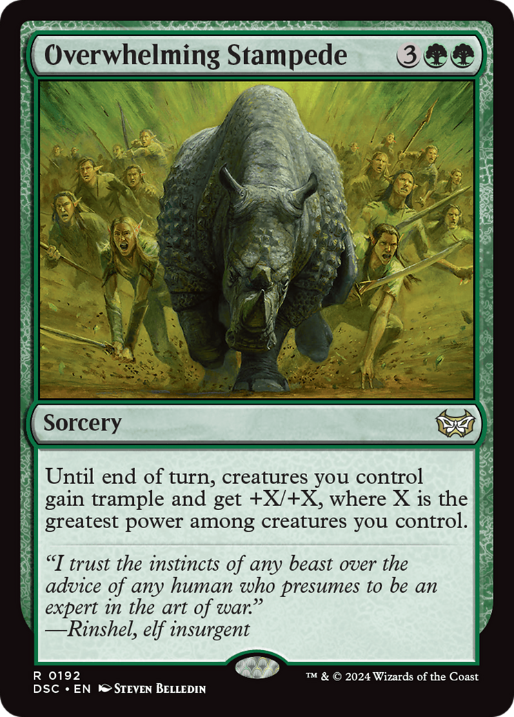 {R} Overwhelming Stampede [Duskmourn: House of Horror Commander][DSC 192]