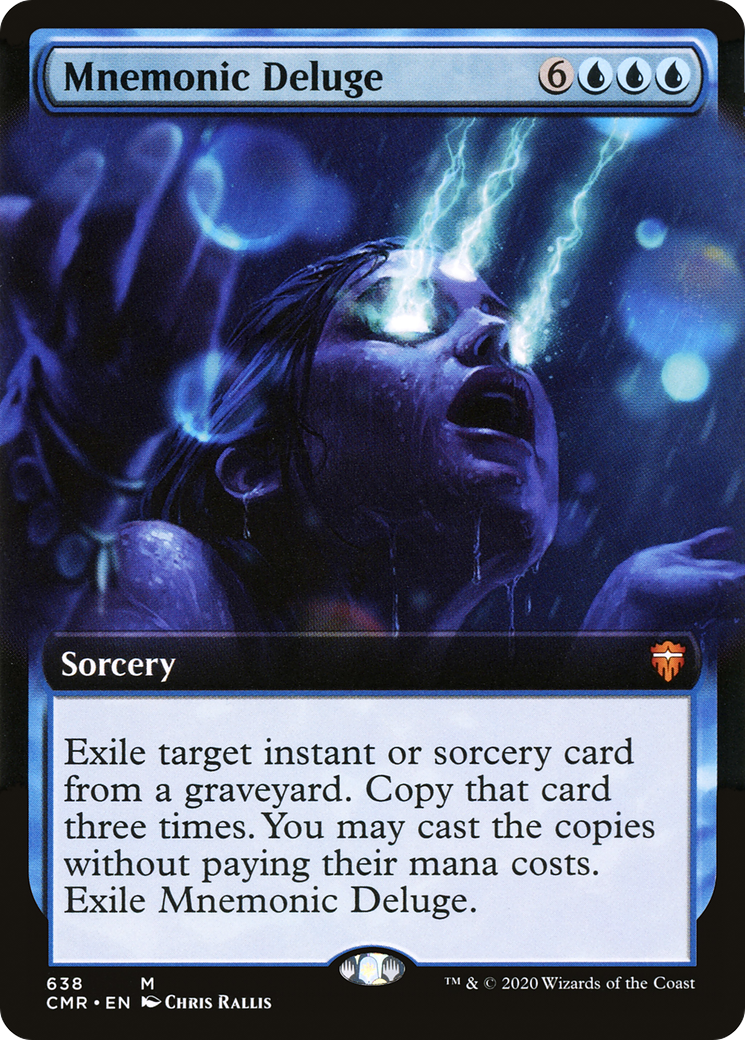 {R} Mnemonic Deluge (Extended Art) [Commander Legends][CMR 638]