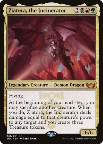{R} Ziatora, the Incinerator (Promo Pack) [Streets of New Capenna Promos][PP SNC 231]