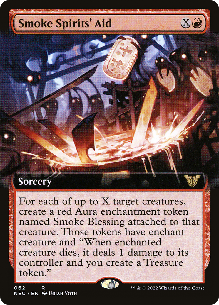 {R} Smoke Spirits' Aid (Extended Art) [Kamigawa: Neon Dynasty Commander][NEC 062]