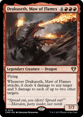 {R} Drakuseth, Maw of Flames [Commander Masters][CMM 218]