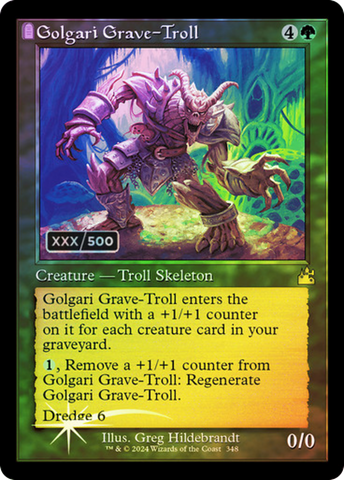 {R} Golgari Grave-Troll (Retro) (Serialized) [Ravnica Remastered][SR RVR 348]