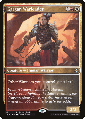 {C} Kargan Warleader (Promo Pack) [Zendikar Rising Promos][PP ZNR 391]