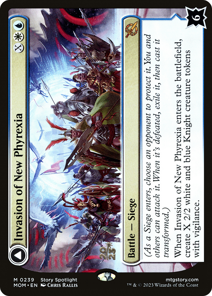 {R} Invasion of New Phyrexia // Teferi Akosa of Zhalfir [March of the Machine Prerelease Promos][PR MOM 239]