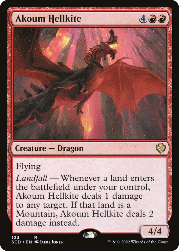 {R} Akoum Hellkite [Starter Commander Decks][SCD 123]
