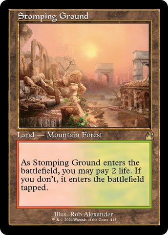 {R} Stomping Ground (Retro) [Ravnica Remastered][RVR 413]