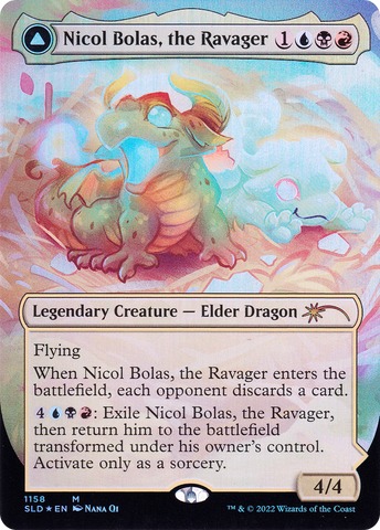 {R} Nicol Bolas, the Ravager // Nicol Bolas, the Arisen (Borderless) [Secret Lair: From Cute to Brute][SLD 1158]
