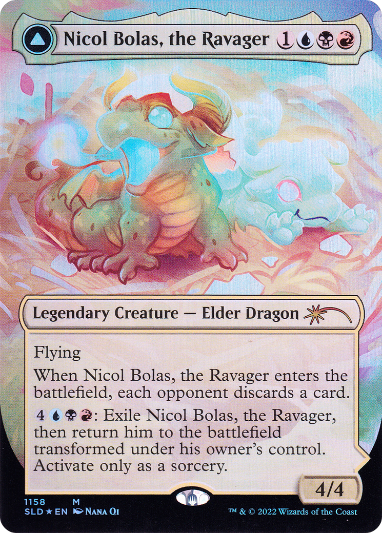 {R} Nicol Bolas, the Ravager // Nicol Bolas, the Arisen (Borderless) [Secret Lair: From Cute to Brute][SLD 1158]