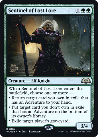 {@R} Sentinel of Lost Lore [Wilds of Eldraine Prerelease Promos][PR WOE 184]