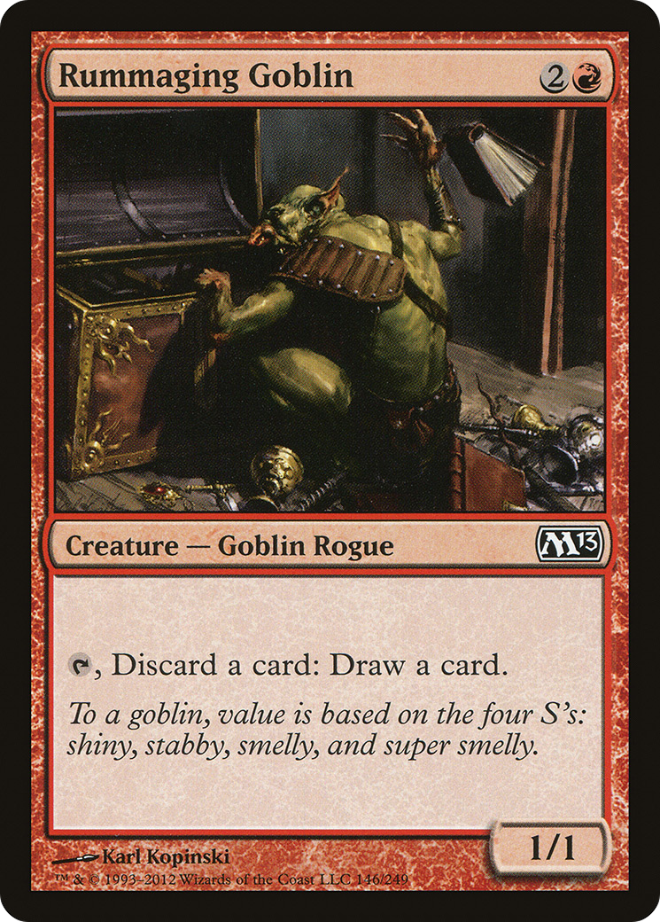{C} Rummaging Goblin [Magic 2013][M13 146]