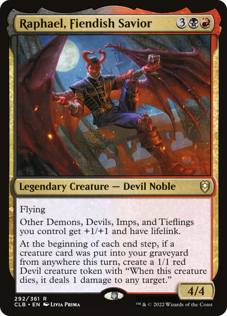 {R} Raphael, Fiendish Savior [Commander Legends: Battle for Baldur's Gate][CLB 292]
