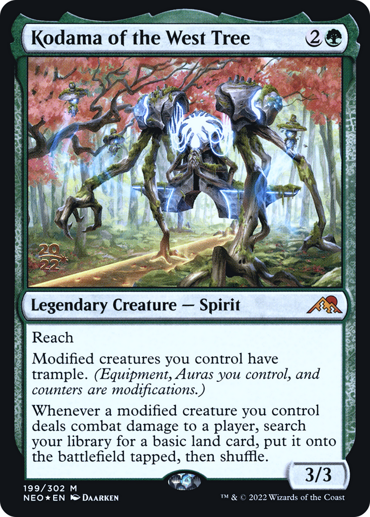 {R} Kodama of the West Tree [Kamigawa: Neon Dynasty Prerelease Promos][PR NEO 199]