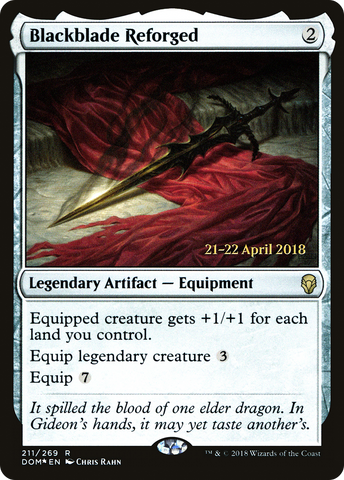 {R} Blackblade Reforged [Dominaria Prerelease Promos][PR DOM 211]