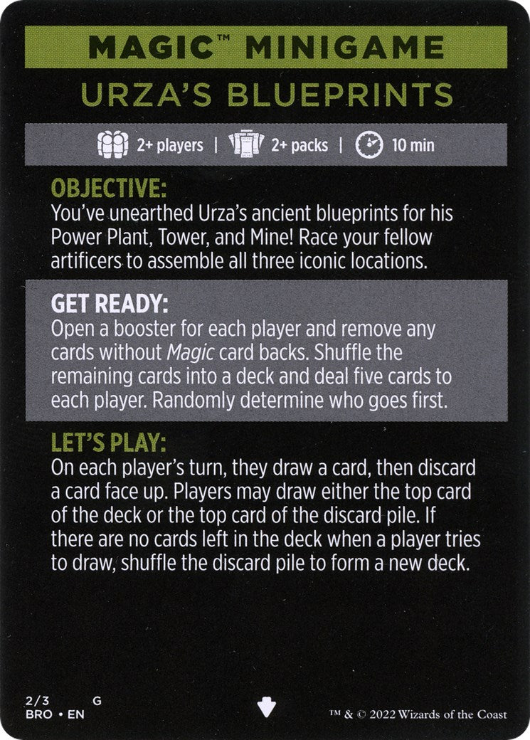 {C} Urza's Blueprints (Magic Minigame) [The Brothers' War Minigame][MBRO 002]