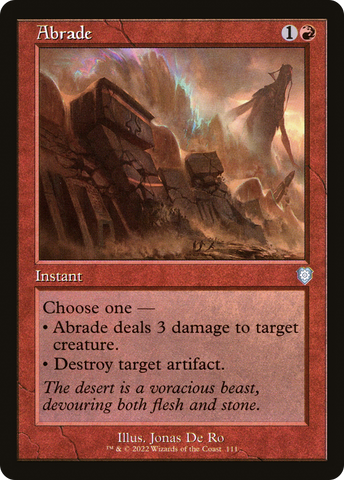 {C} Abrade (Retro) [The Brothers' War Commander][BRC 111]