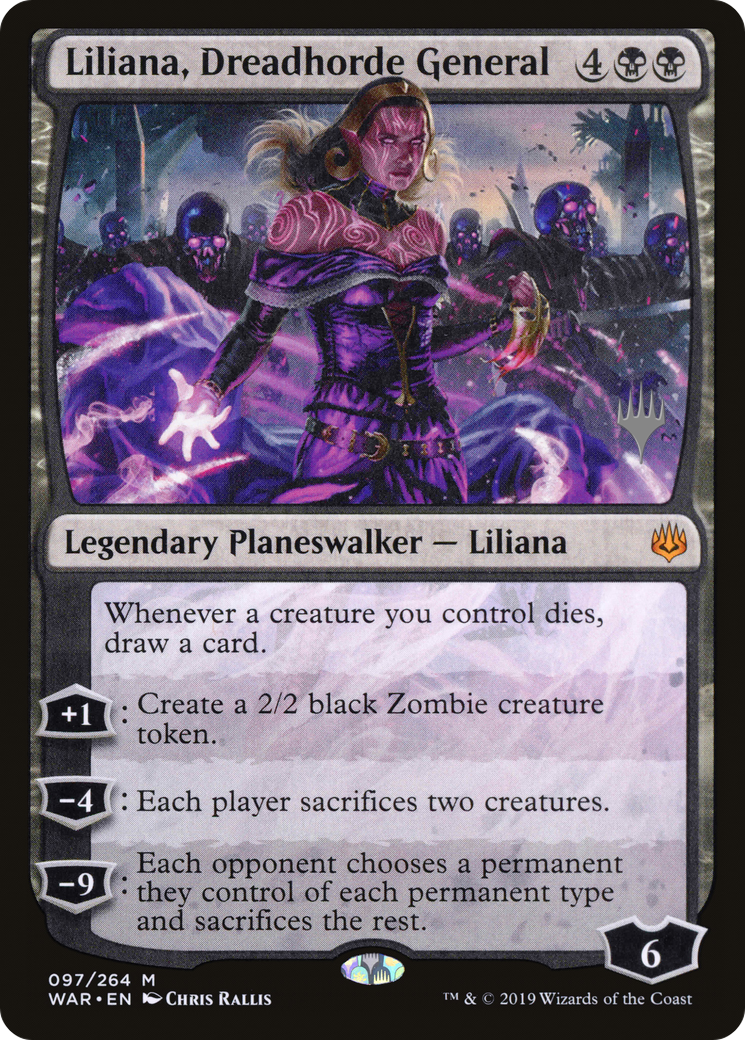 {R} Liliana, Dreadhorde General (Promo Pack) [War of the Spark Promos][PP WAR 097]