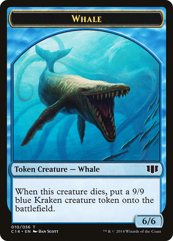 {T} Whale // Zombie (011/036) Double-sided Token [Commander 2014 Tokens][TC14 010]
