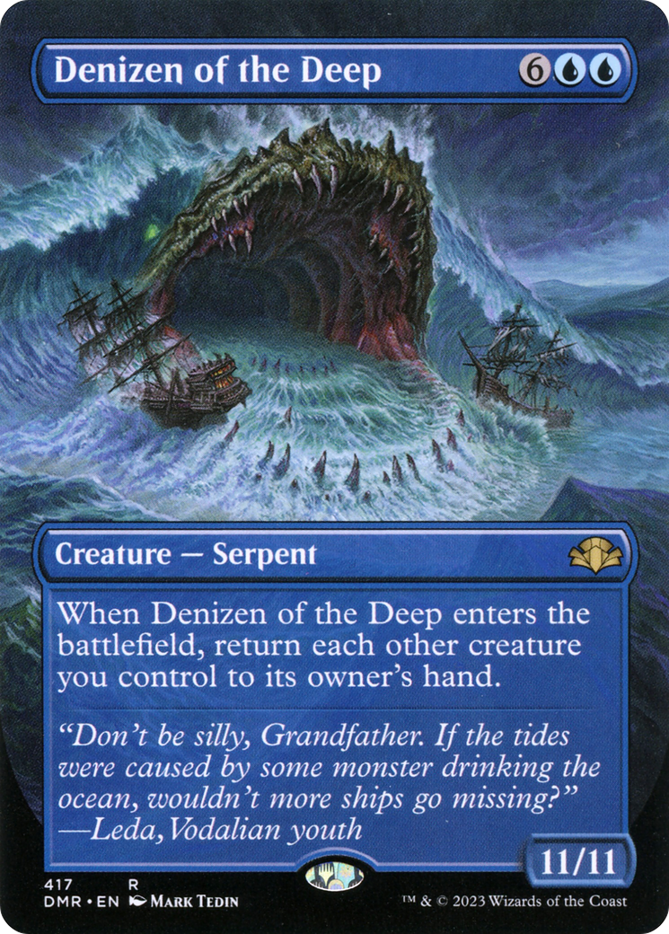 {R} Denizen of the Deep (Borderless Alternate Art) [Dominaria Remastered][DMR 417]