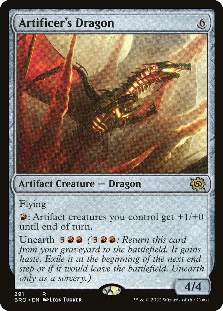 {R} Artificer's Dragon [The Brothers' War][BRO 291]
