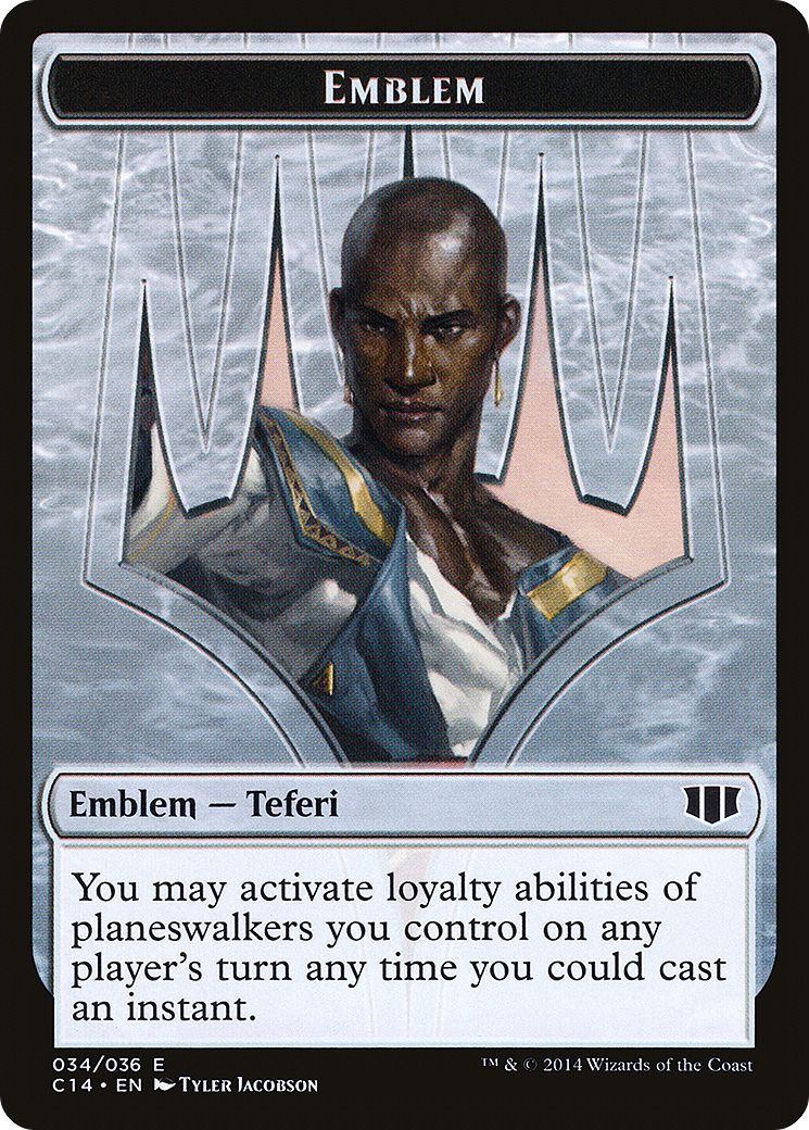{T} Teferi, Temporal Archmage Emblem // Zombie (011/036) Double-sided Token [Commander 2014 Tokens][TC14 034]