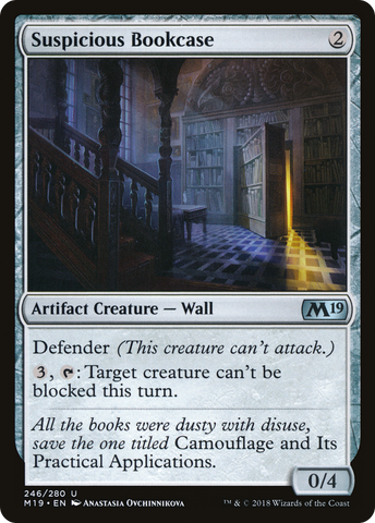 {C} Suspicious Bookcase [Core Set 2019][M19 246]