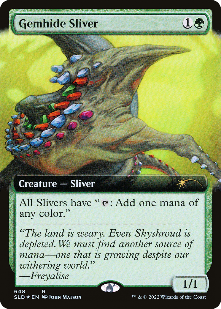 {R} Gemhide Sliver (Extended Art) [Secret Lair Drop Series][SLD 648]