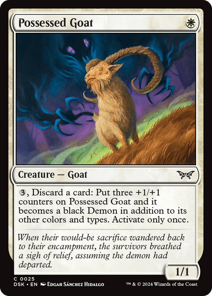 {@C} Possessed Goat [Duskmourn: House of Horror][DSK 025]