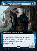 {R} Malevolent Hermit // Benevolent Geist (Extended Art) [Innistrad: Midnight Hunt][MID 336]