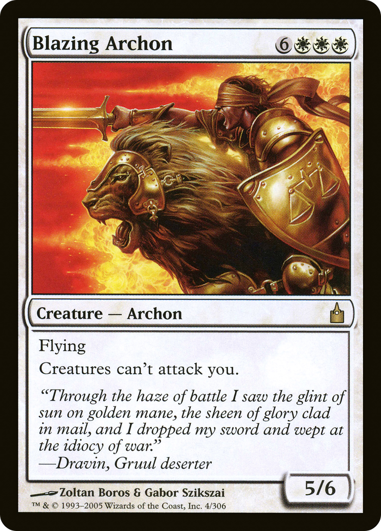 {R} Blazing Archon [Ravnica: City of Guilds][RAV 004]