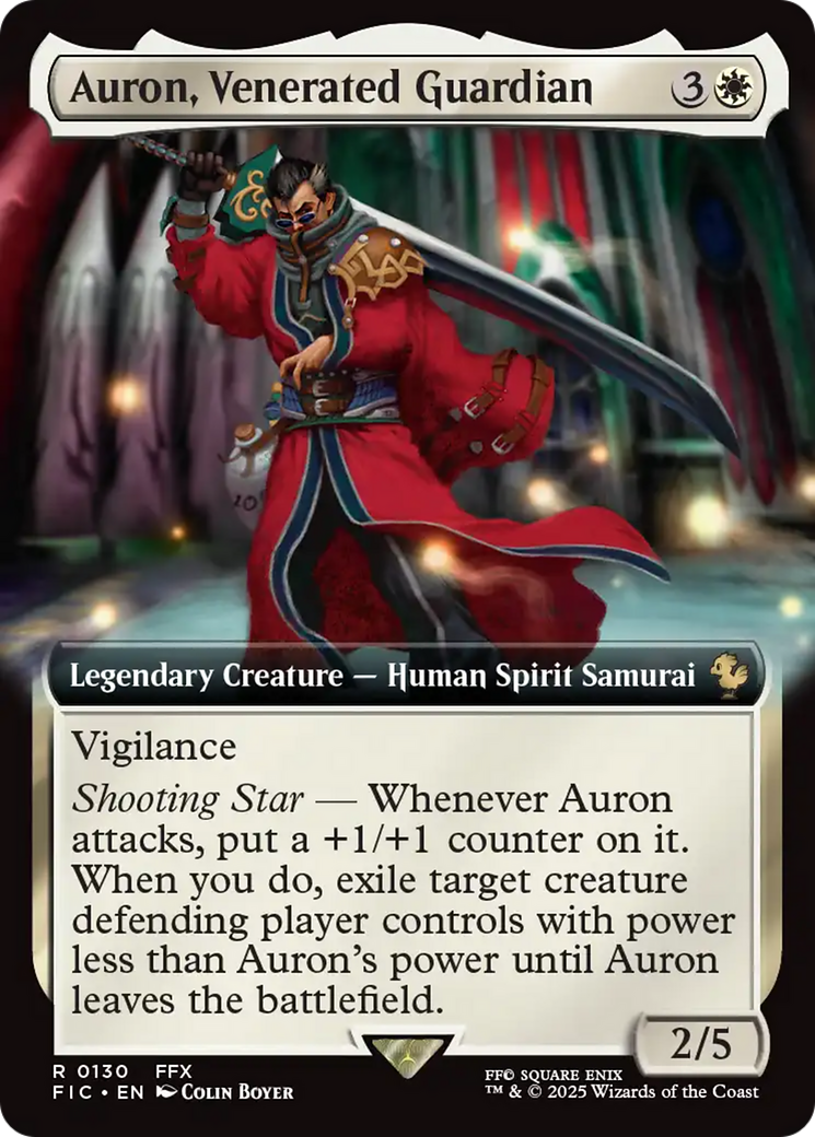{R} Auron, Venerated Guardian (Extended Art) [FINAL FANTASY Commander][FIC 130]