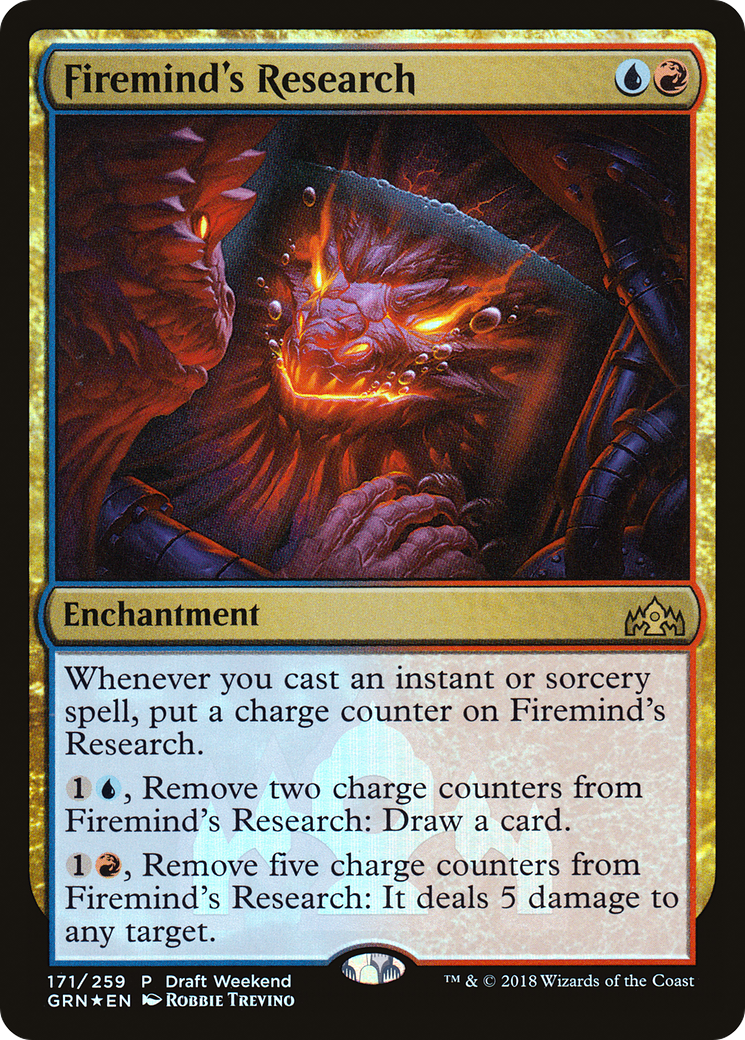 {R} Firemind's Research (Draft Weekend) [Guilds of Ravnica Promos][PA GRN 171]
