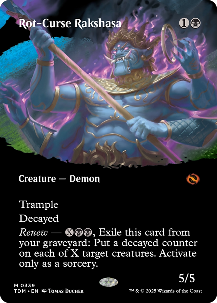 {@R} Rot-Curse Rakshasa (Borderless) [Tarkir: Dragonstorm][TDM 339]