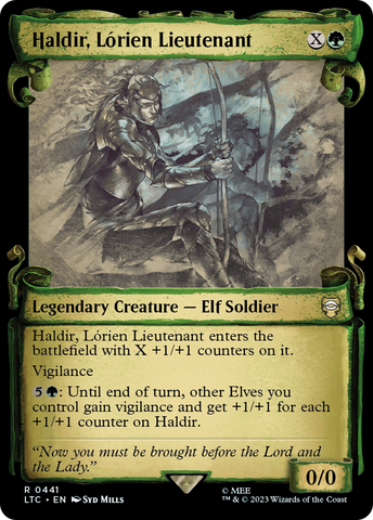 {R} Haldir, Lorien Lieutenant [The Lord of the Rings: Tales of Middle-Earth Commander Showcase Scrolls][LTC 441]