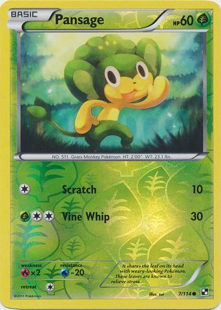 [PKM] Pansage (7/114) (Energy Holo) [Black & White: Base Set]