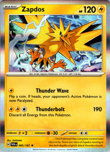 [PKM-R] Zapdos (065/167) [Scarlet & Violet: Twilight Masquerade]