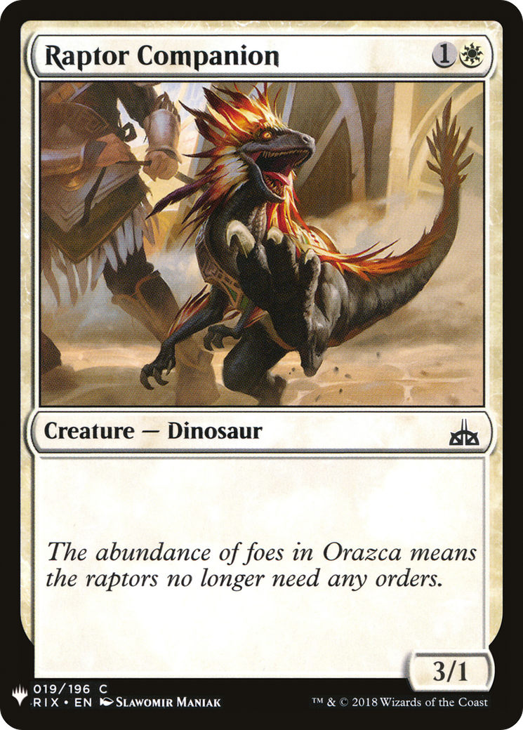 {C} Raptor Companion [Mystery Booster][LS RIX 019]
