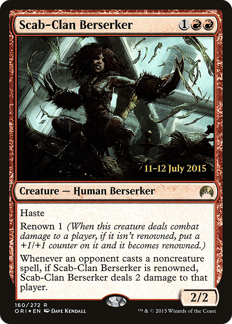 {R} Scab-Clan Berserker [Magic Origins Prerelease Promos][PR ORI 160] - Misty Mountain Games
