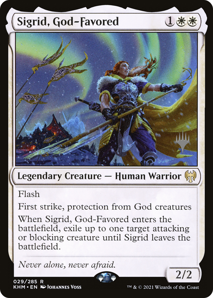{R} Sigrid, God-Favored (Promo Pack) [Kaldheim Promos][PP KHM 029]