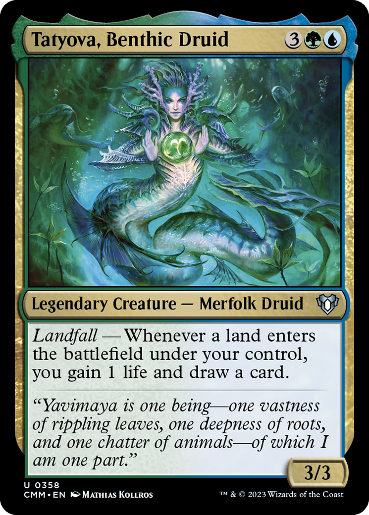 {C} Tatyova, Benthic Druid [Commander Masters][CMM 358]