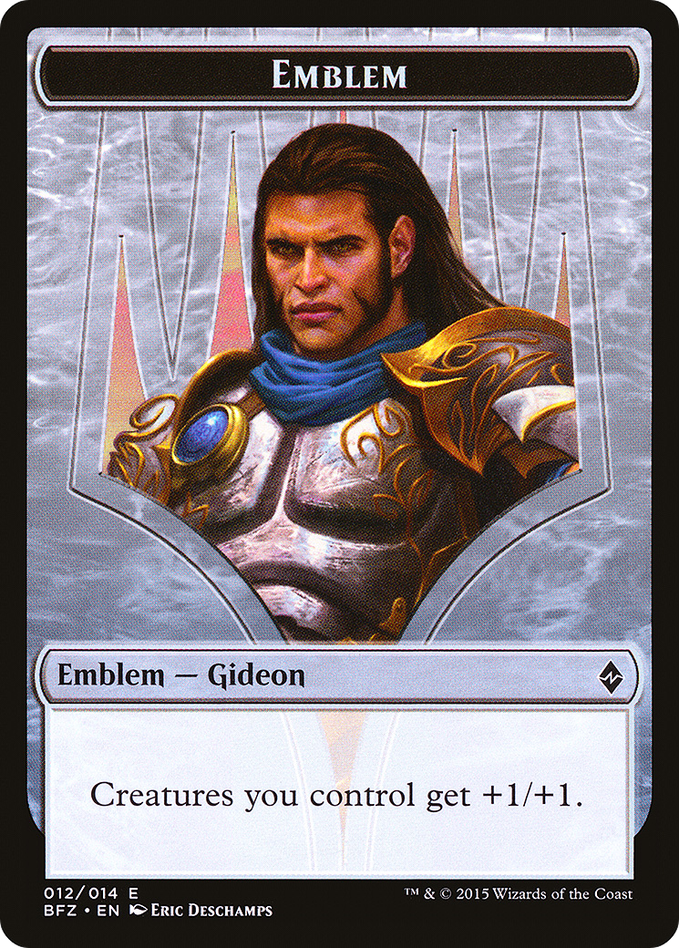 {T} Gideon, Ally of Zendikar Emblem [Battle for Zendikar Tokens][TBFZ 012]