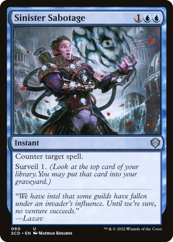 {C} Sinister Sabotage [Starter Commander Decks][SCD 060]